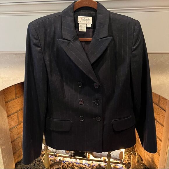 Talbots double breasted worsted wool blazer size 10p - Picture 1 of 4
